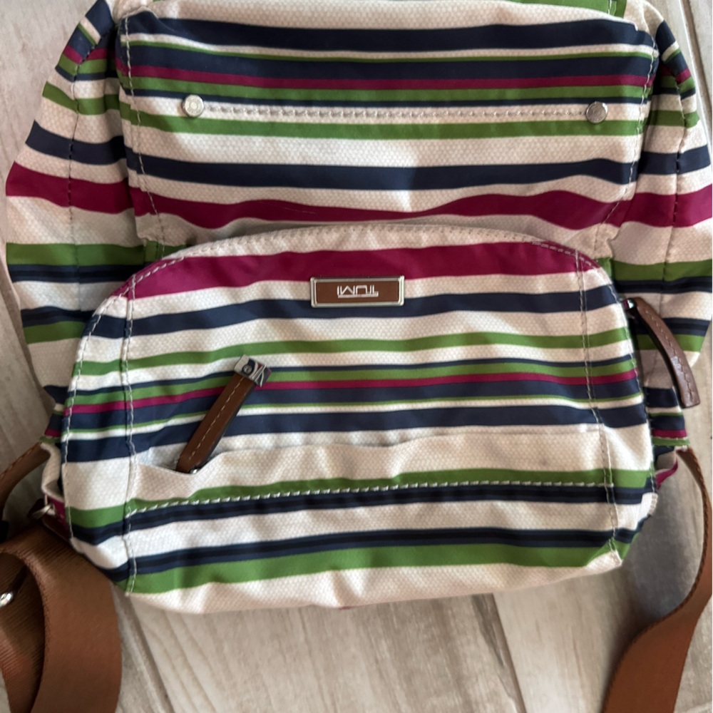 Tumi Flap Nylon Multi-Color Crossbody